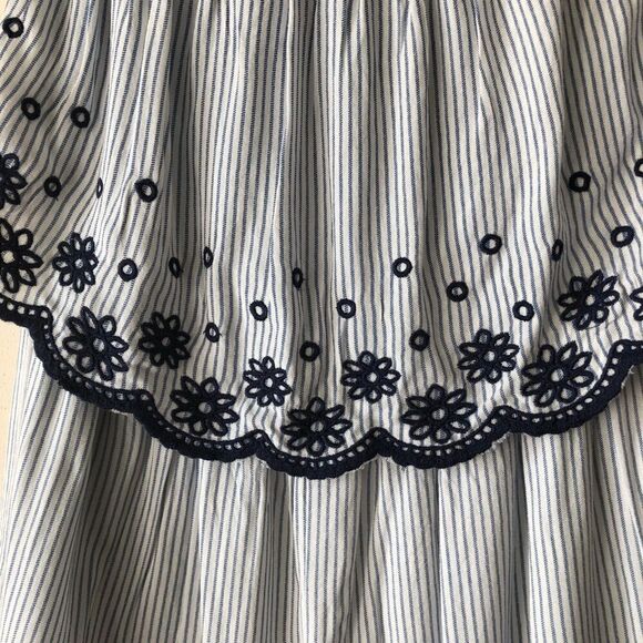 Jessica Simpson Striped Eyelet Strapless Romper - Picture 2 of 6